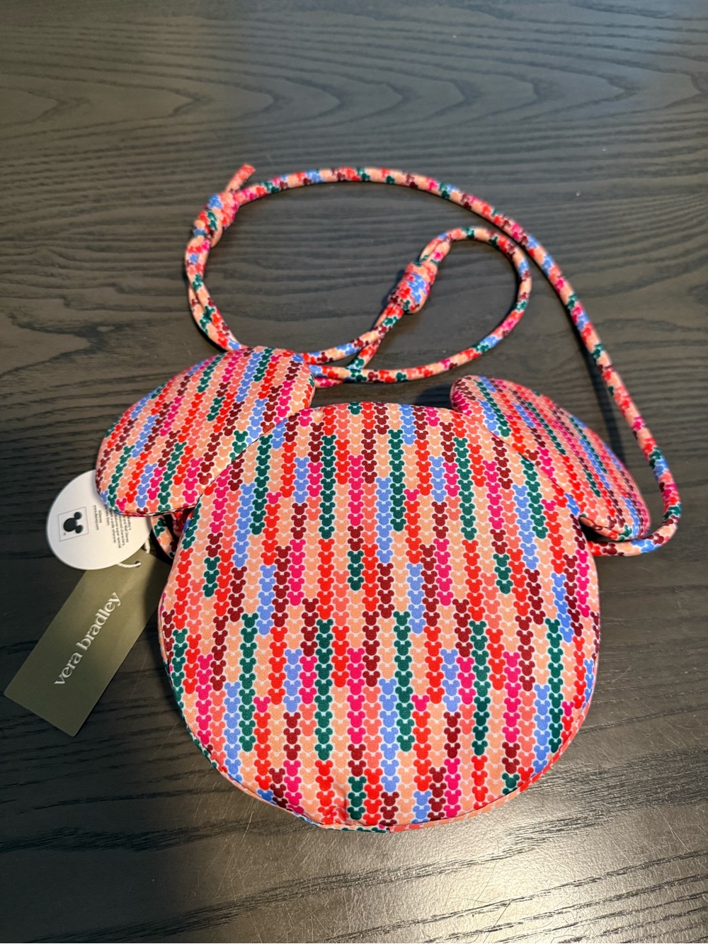 Vera Bradley Multicolor Mickey Ear Crossbody in Pink-Red Mix